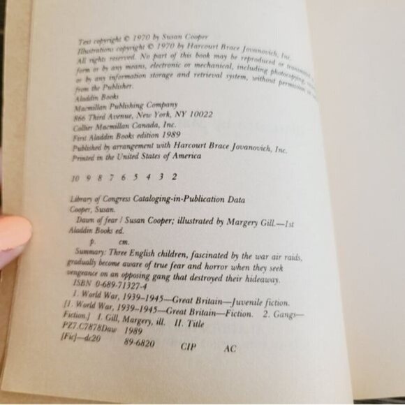 Vintage 80s Dawn of Fear by Susan Cooper Horror Paperback Book - Picture 2 of 10